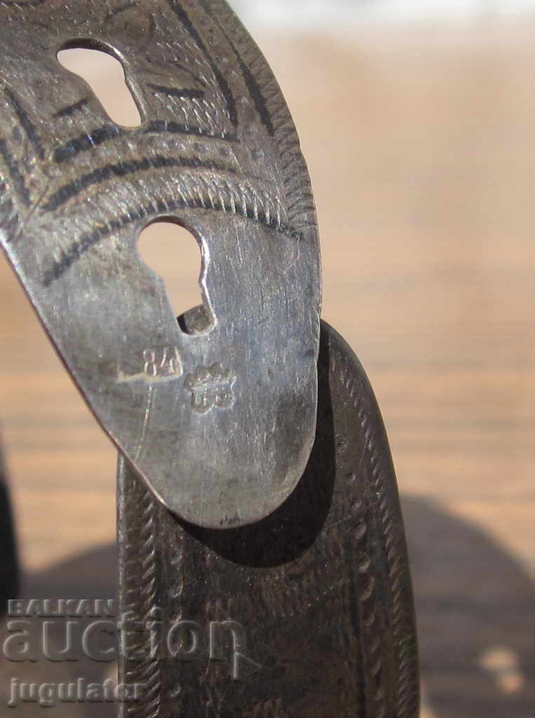 βραχιόλι αντίκες ασημένια κυρία με σαπούνι 84 τσαρική Ρωσία - 7