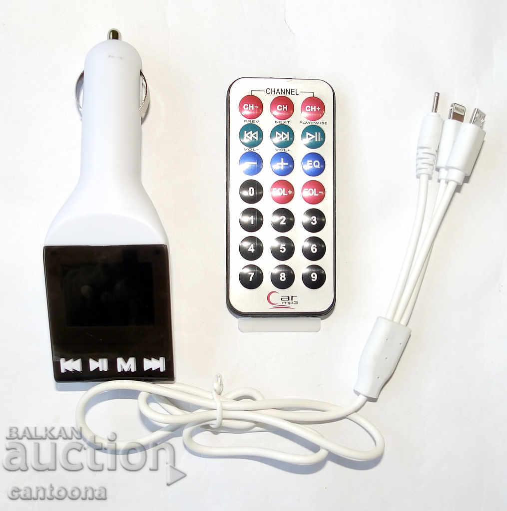FM mp3 transmitter with charging cables for LCD, USB with price 11.98 BGN | € 6.13 FM mp3 transmitter with charging cables for LCD, USB with price 11.98 BGN | € 6.13