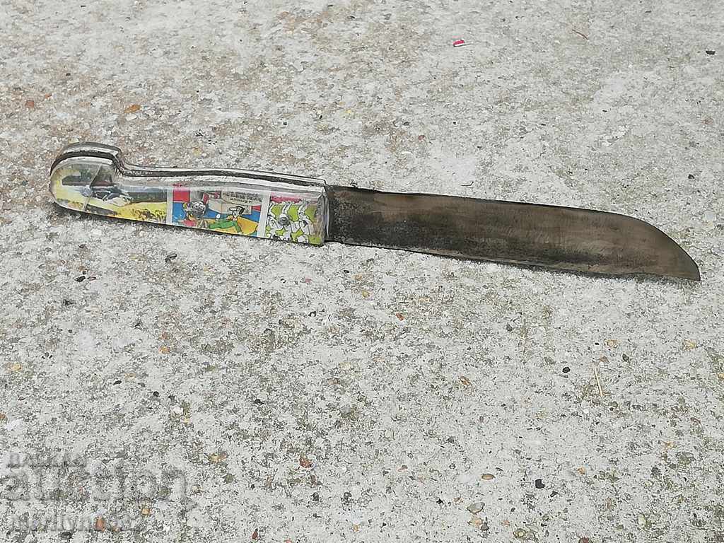 Стар касапски нож от соца НРБ ножка острие