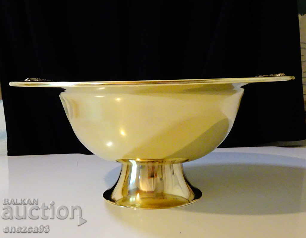 Bronze salad bowl with silver, 600 grade - 5 Bronze salad bowl with silver, 600 grade - 5