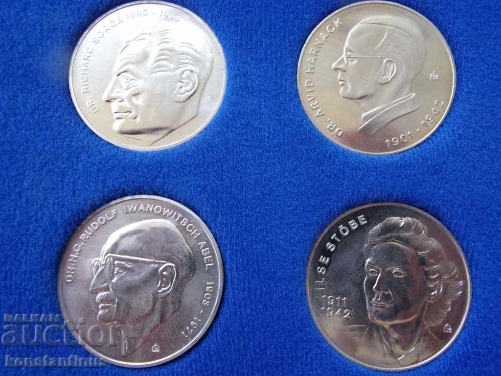 Licitație GDR Trial Set 1974 UNC Rare 6 piese PROBA