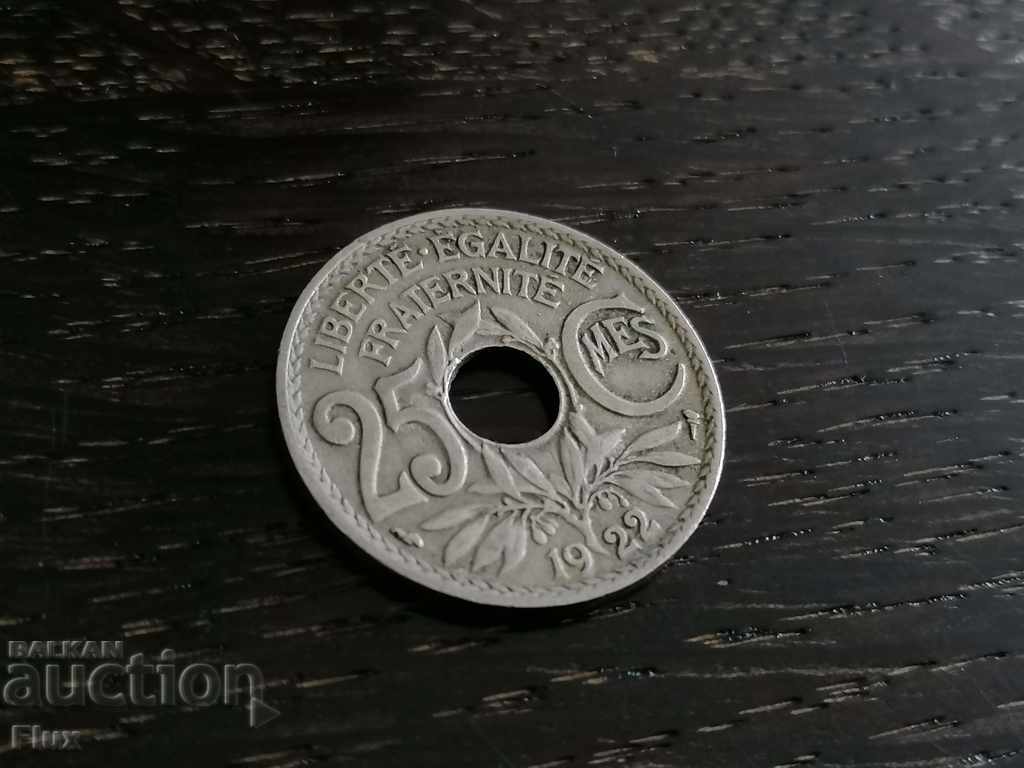 Auction Coin - France - 25 cm | 1922 Auction Coin - France - 25 cm | 1922