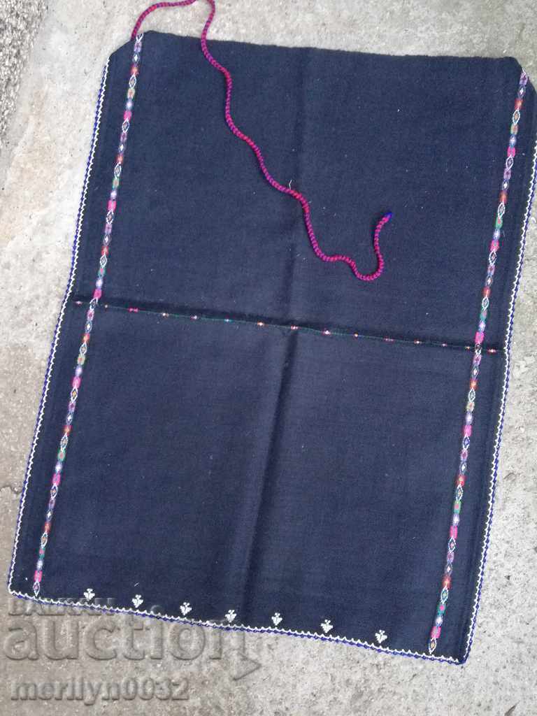 Șorț vechi țesut, brodat și brodat, costum, sukman - 7