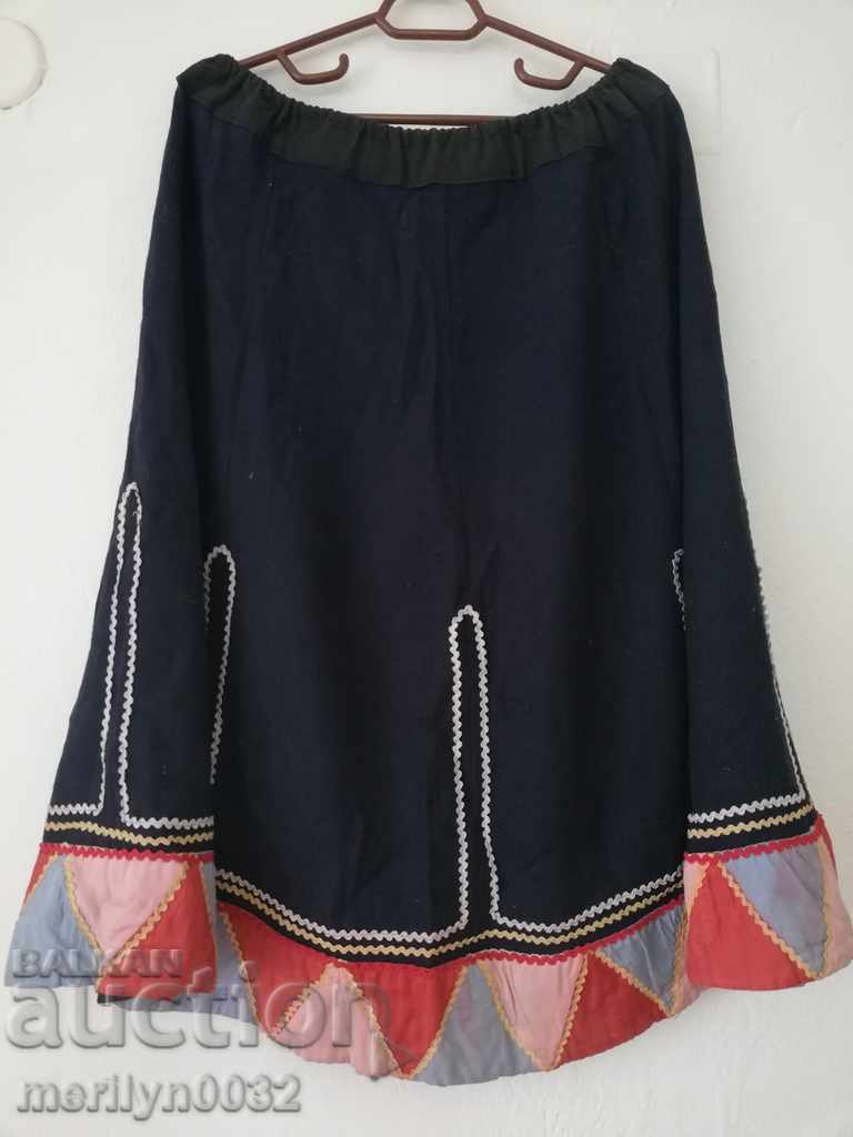 Old petticoat from folk costume embroidery shaek kurlyanka sukman