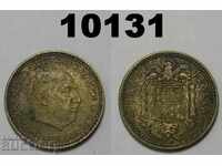 Испания 1 песета 1953/61 XF монета