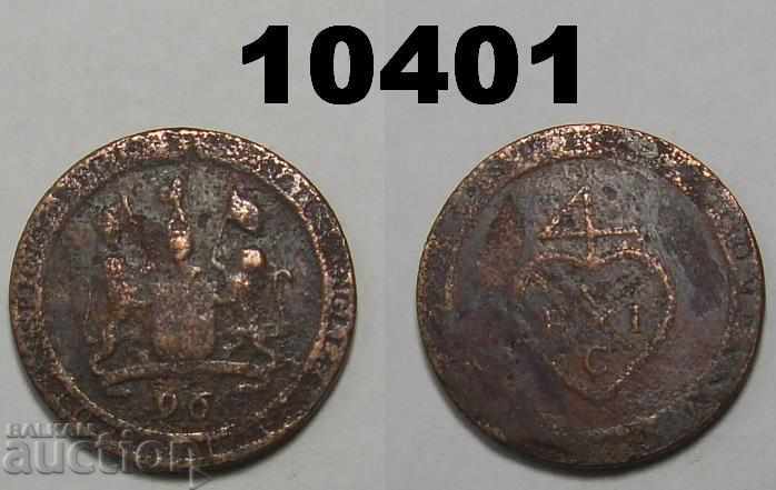Madras 1/96 Rupee 1794 India Monedă rară