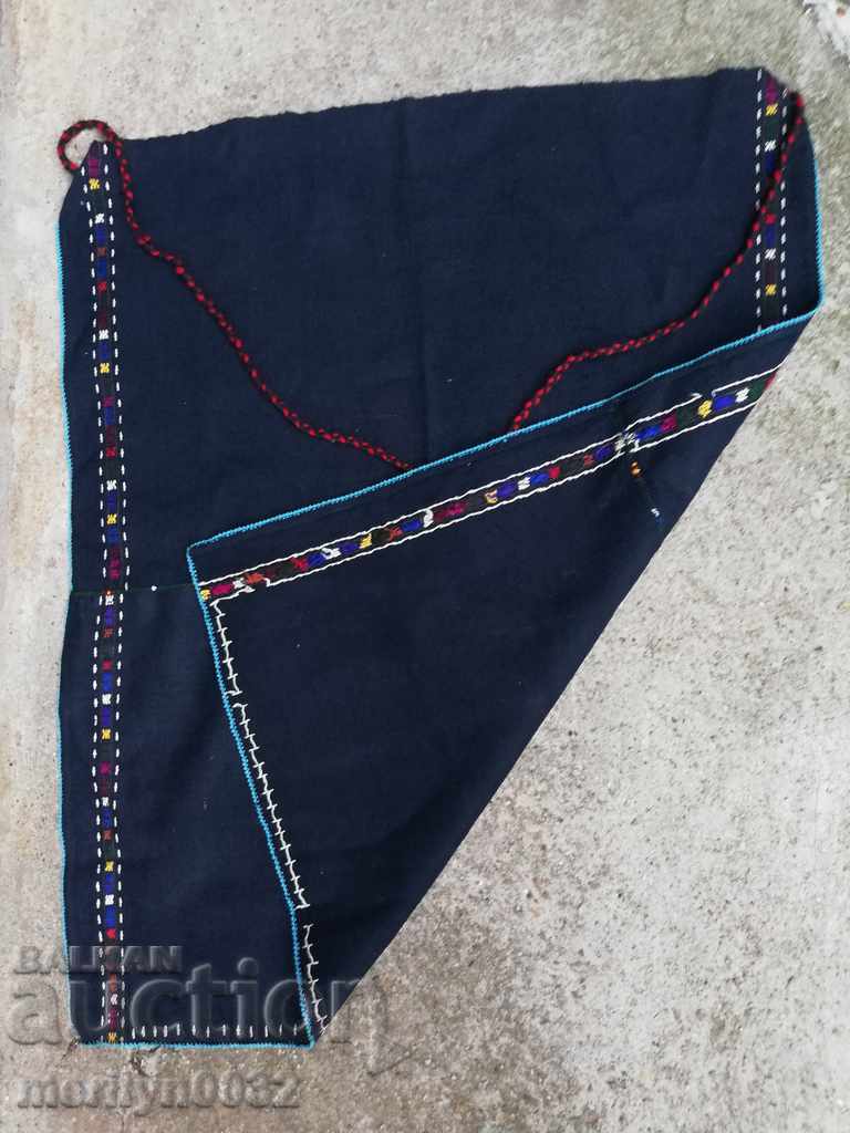 Παλιά υφαντό κεντημένη ποδιά κεντημένη με πούλιες φόρεμα φορεσιά - 5