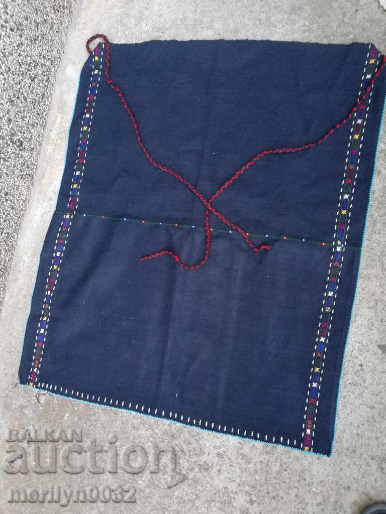 Παλιά υφαντό κεντημένη ποδιά κεντημένη με πούλιες φόρεμα φορεσιά - 6