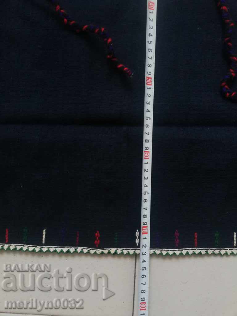 Auction Old woven embroidered embroidered apron with purple sukman costume Auction Old woven embroidered embroidered apron with purple sukman costume