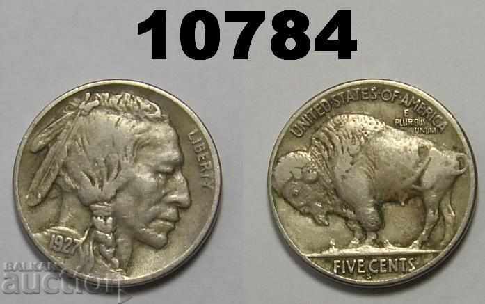 SUA 5 cenți 1927 S Monedă rară
