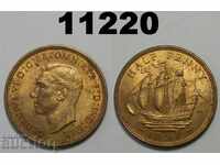 Marea Britanie 1/2 penny 1937 monedă UNC