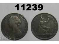 Regatul Unit 1/2 penny 1861 monedă