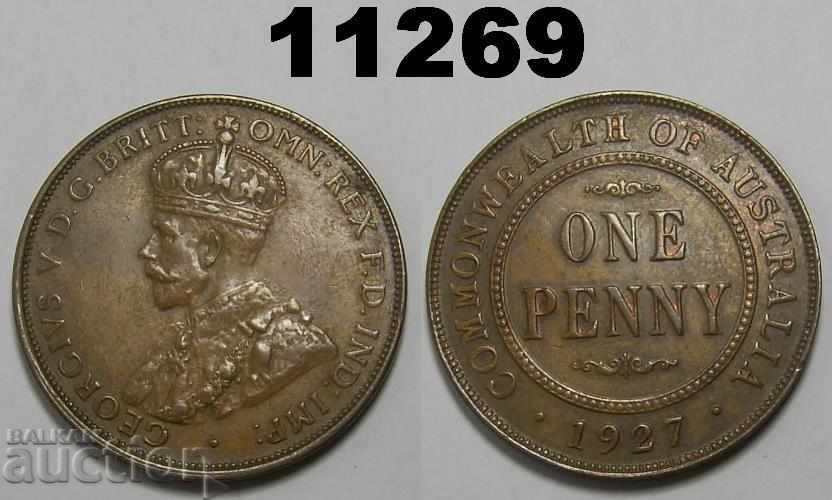 Australia 1 penny 1927 AUNC Excellent coin