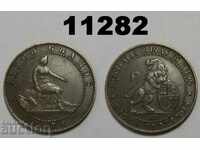 Испания 5 центимос 1870 XF отлична монета