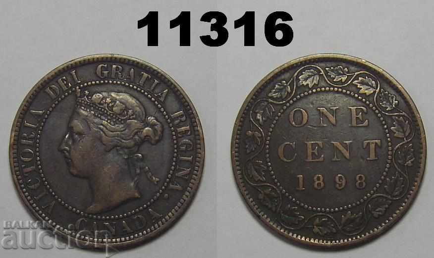 Canada 1 cent 1898 H Rare coin