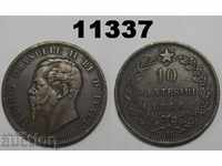 Italy 10 centimes 1866 M coin