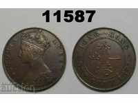 Хонг Конг 1 цент 1877 XF Хонконг монета