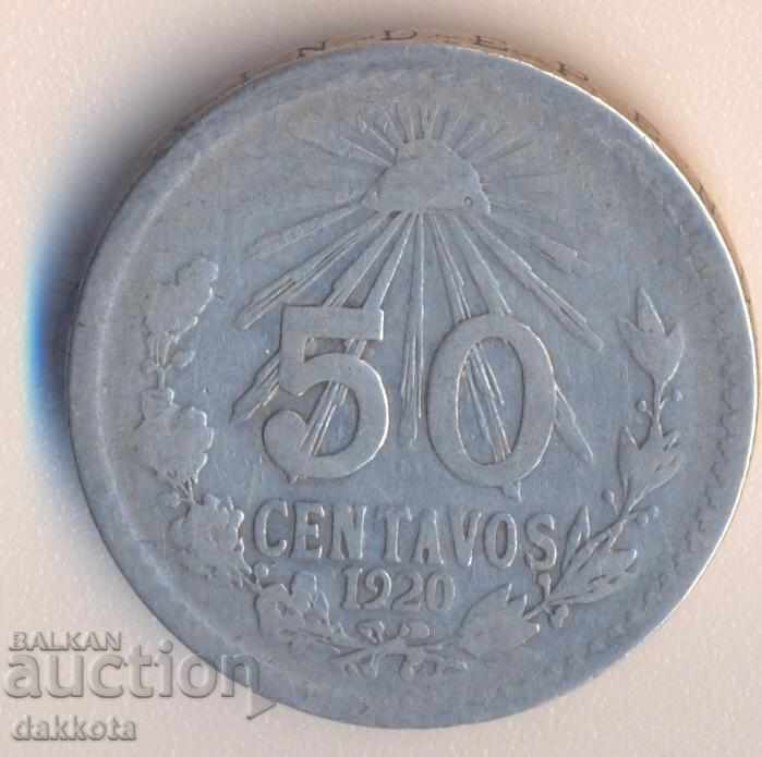 Mexic 20 centavos 1920, argint