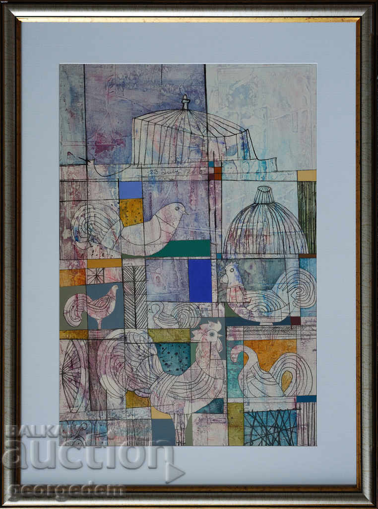 "Bird House" - oil, cardboard "Bird House" - oil, cardboard