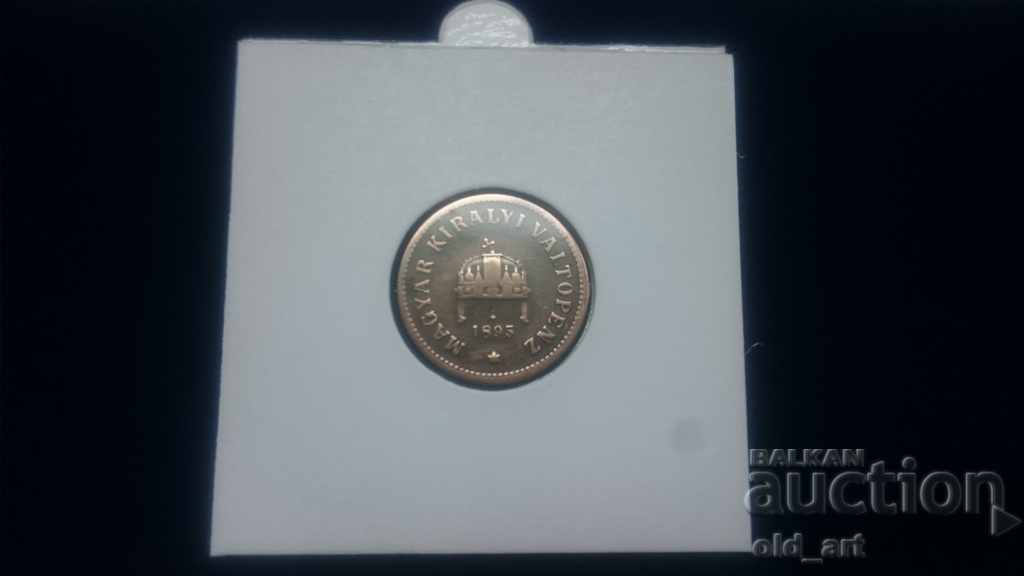 Monedă - Ungaria, 2 umpluturi 1895 cu preț 10.00 BGN | € 5.11 Monedă - Ungaria, 2 umpluturi 1895 cu preț 10.00 BGN | € 5.11