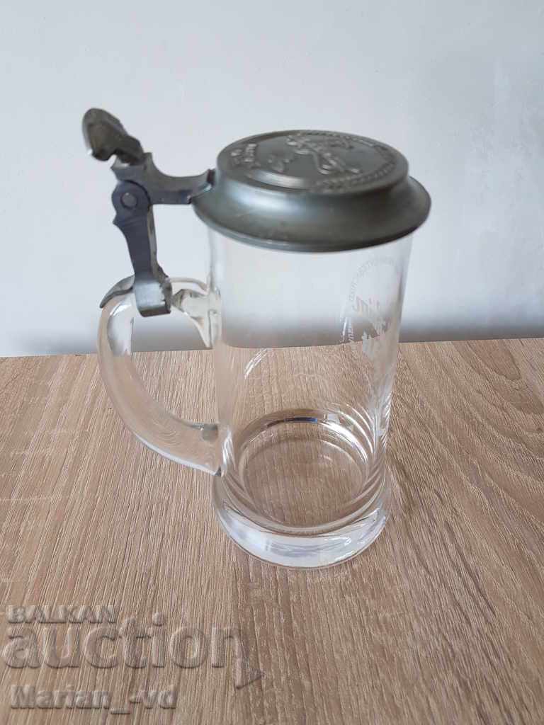 Auction Collectible glass mug Auction Collectible glass mug