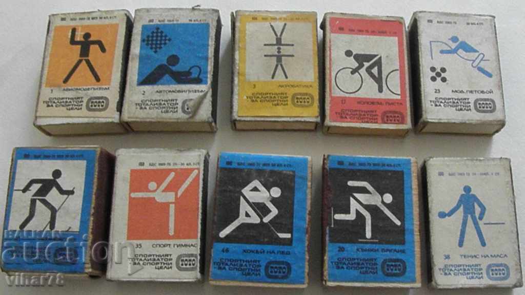 Auction  LOT OF 10 NUMBERS - OLD CYBER MATCH SPORT TOTO