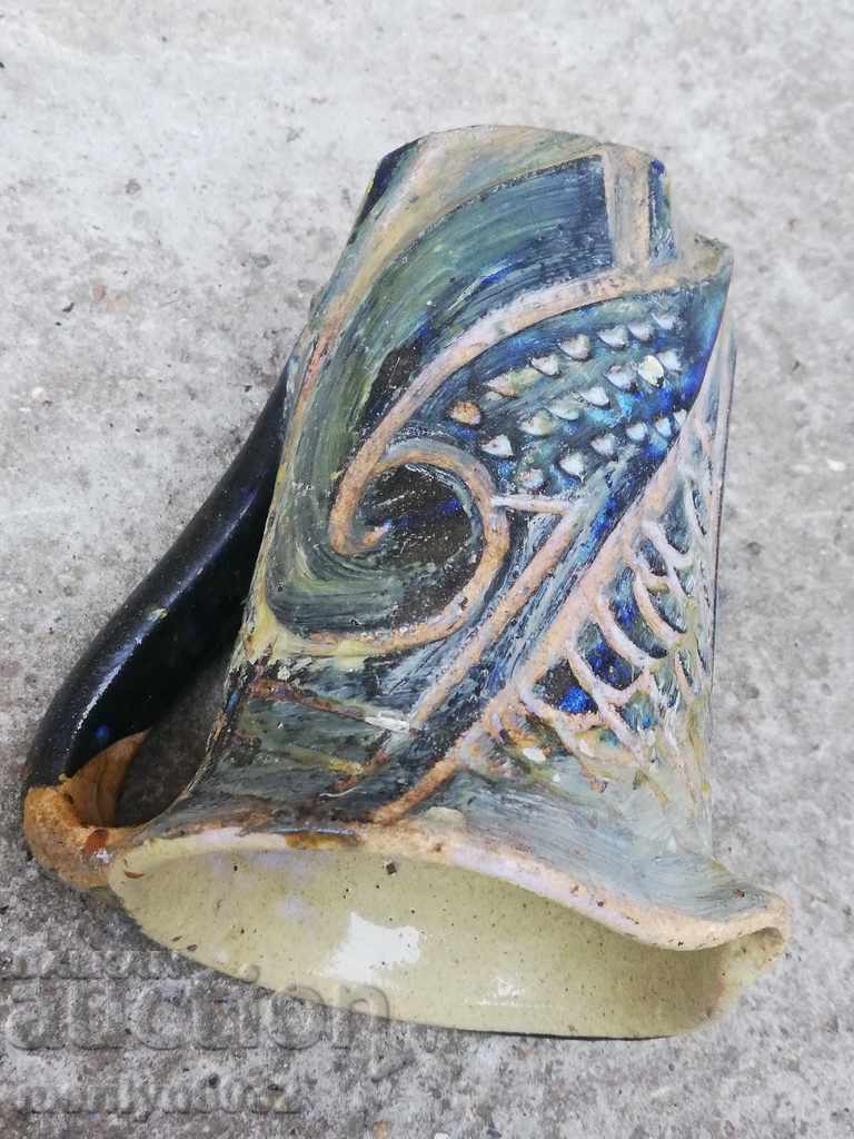 Embossed Trojan jug, ceramic, bas-relief, late 19th century - 5