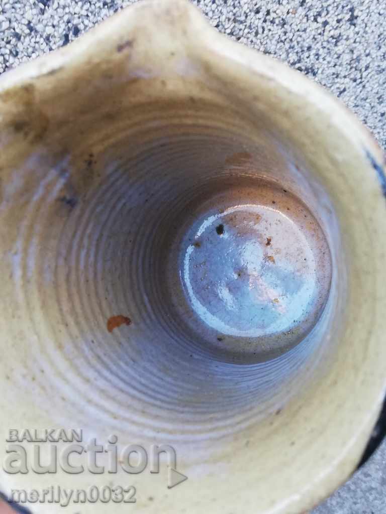 Embossed Trojan jug, ceramic, bas-relief, late 19th century - 6