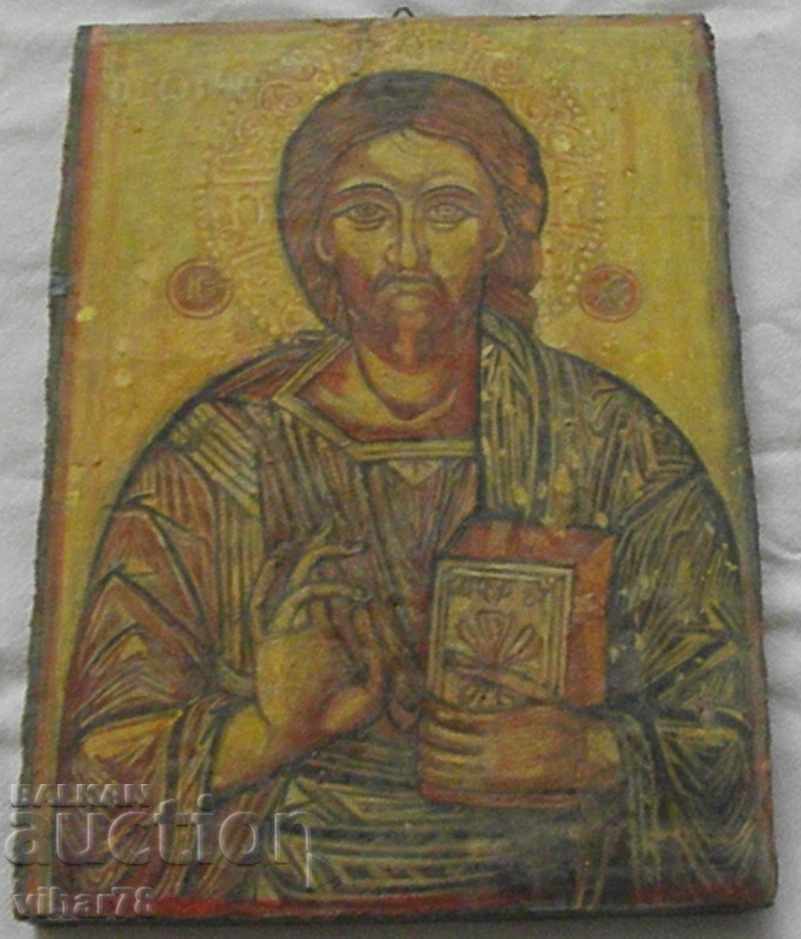 icon painted on wood
