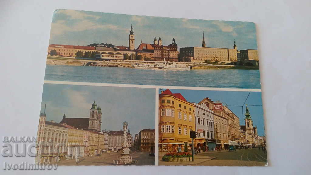Postcard Linz Donaushtadt am Alpenrand 1967