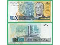 (¯`'•.¸ ΒΡΑΖΙΛΙΑ 100 kruzado 1987 UNC ¸.•'´¯)