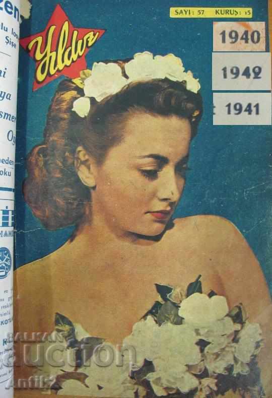 1940-42 10 Κινηματογραφικά Περιοδικά YILDIZ της Τουρκίας