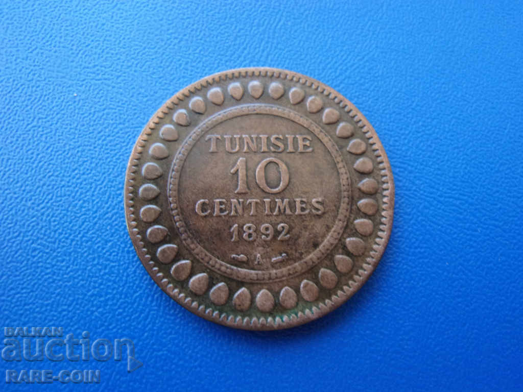 IV (95) Τυνησία 10 Santim 1892