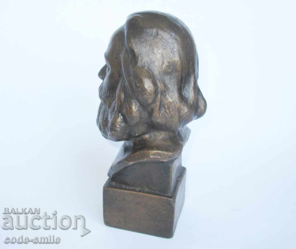 Old figure statuette of bust of Karl Marx - 6