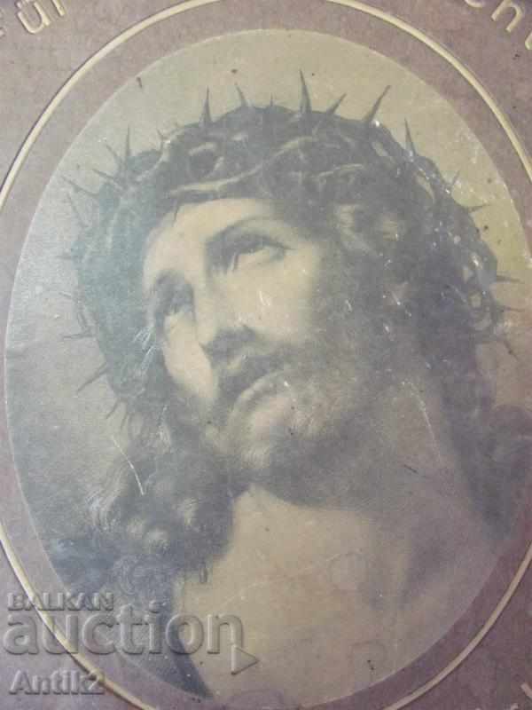 Licitație Pictură din secolul al XIX-lea - Hristos cromolitografie Licitație Pictură din secolul al XIX-lea - Hristos cromolitografie