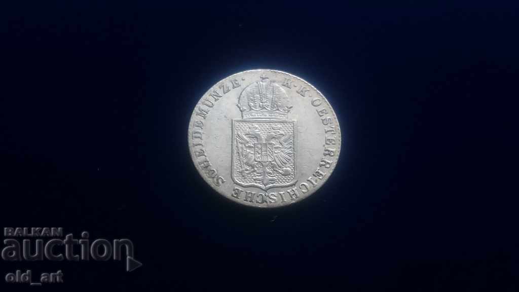 Auction  Coin - Austria, 6 Kreuzer 1849 letter C, silver