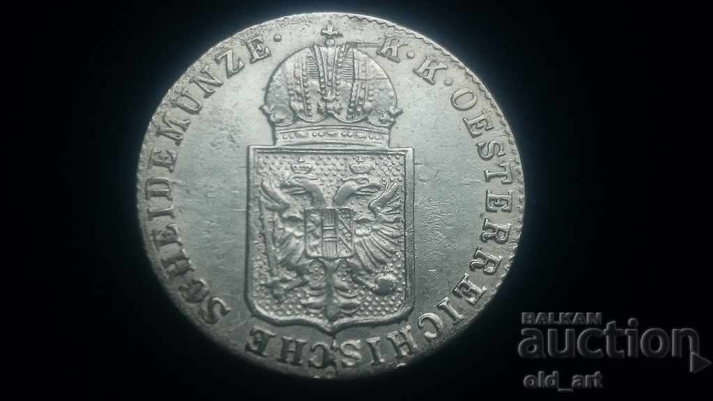 Delivery of Coin - Austria, 6 Kreuzer 1849 letter C, silver