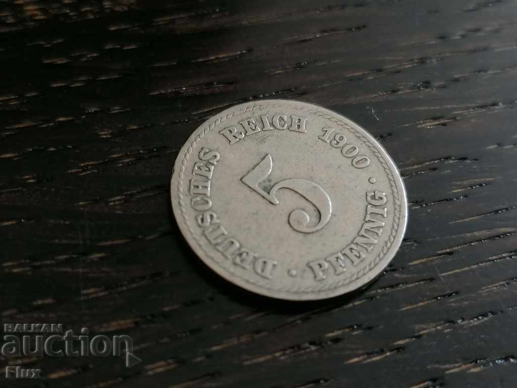 Auction Reich Coin - Germany - 5 Phenicia 1900; series A Auction Reich Coin - Germany - 5 Phenicia 1900; series A