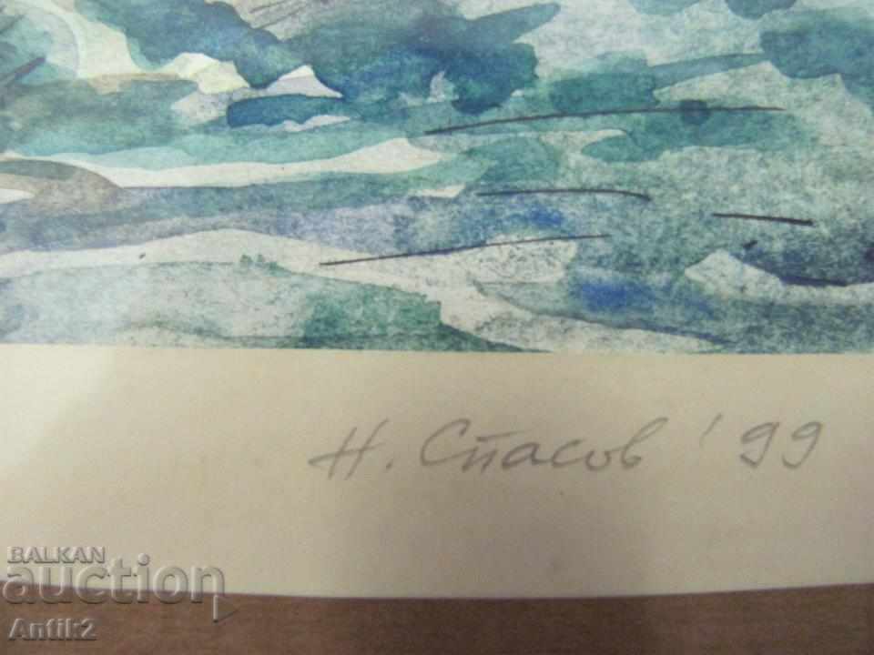 Delivery of 90s Original Watercolor and ink painting