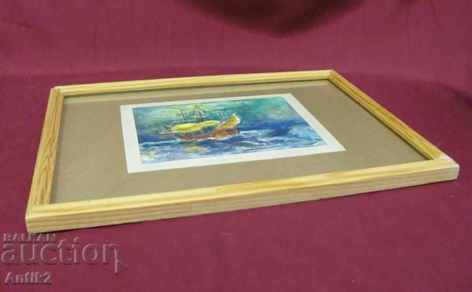 90s Original Watercolor and ink painting - 6