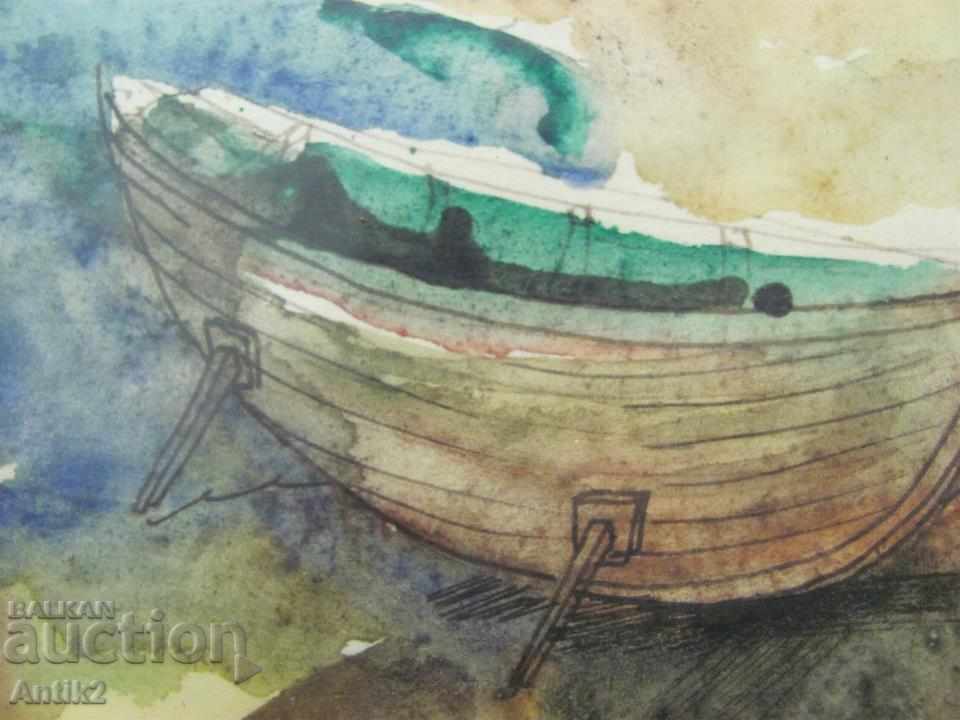 Delivery of 90s Original Watercolor and ink painting