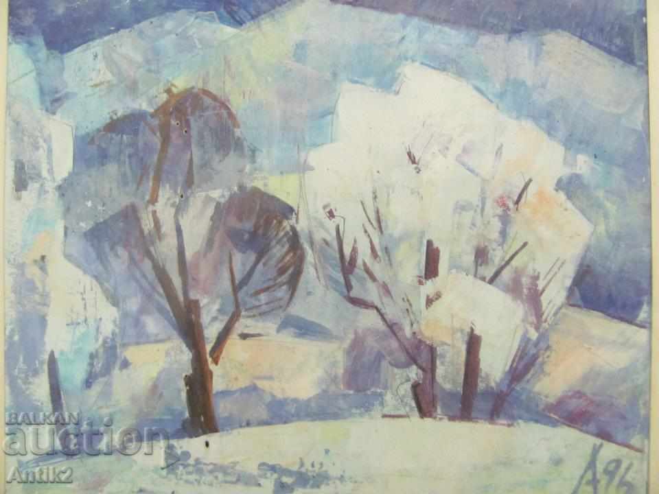 90s Original Watercolor Painting by A.Lusianin with price 130.00 BGN | € 66.47