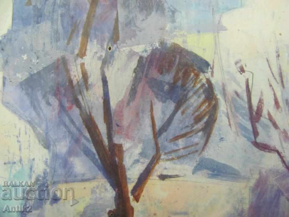 Delivery of 90s Original Watercolor Painting by A.Lusianin