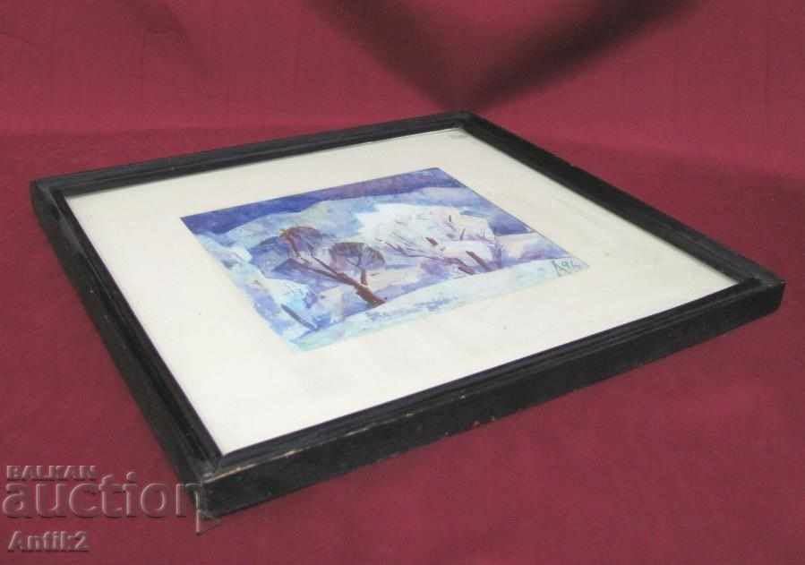 90s Original Watercolor Painting by A.Lusianin - 6