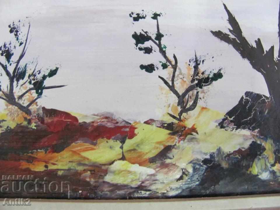 Auction 80s Original Oil Painting by J. Stoichevski Auction 80s Original Oil Painting by J. Stoichevski