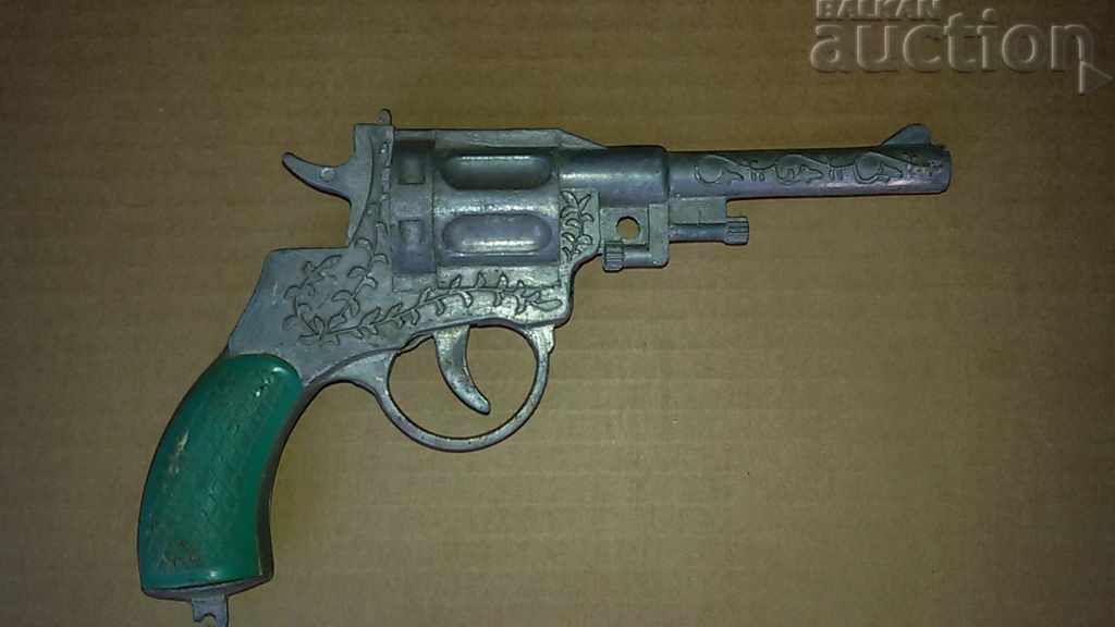 metal toy revolver gun naked