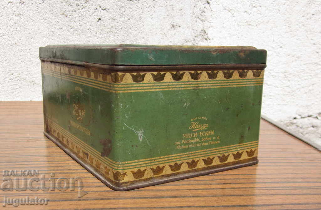 vintage German metal tin candy box - 5 vintage German metal tin candy box - 5
