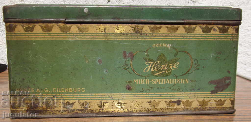 vintage German metal tin candy box - 6 vintage German metal tin candy box - 6