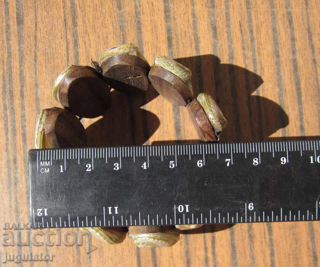 old mother of pearl bracelet made of natural mother-of-pearl - 7