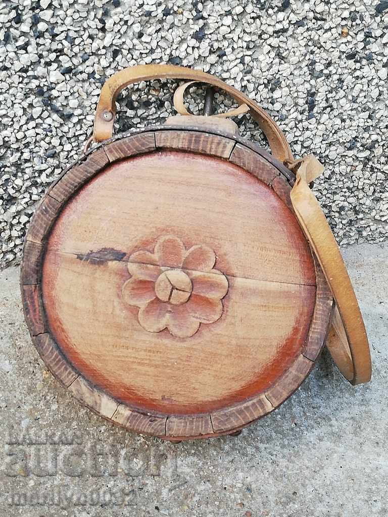 Bucket cal vechi, vas de lemn, butoi, lemn, pavuri - 5